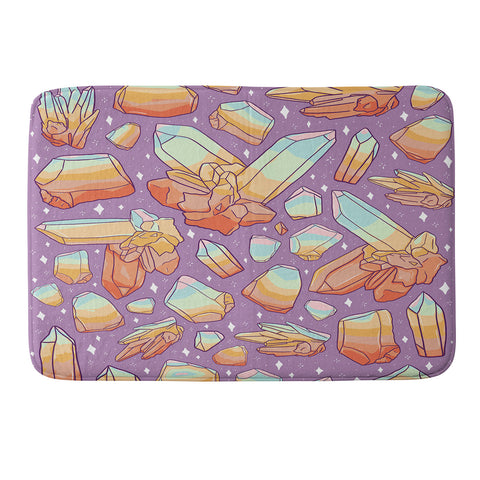 Doodle By Meg Rainbow Crystal Print Memory Foam Bath Mat
