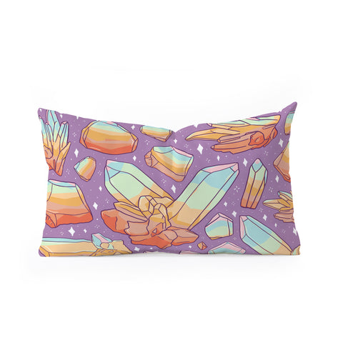 Doodle By Meg Rainbow Crystal Print Oblong Throw Pillow