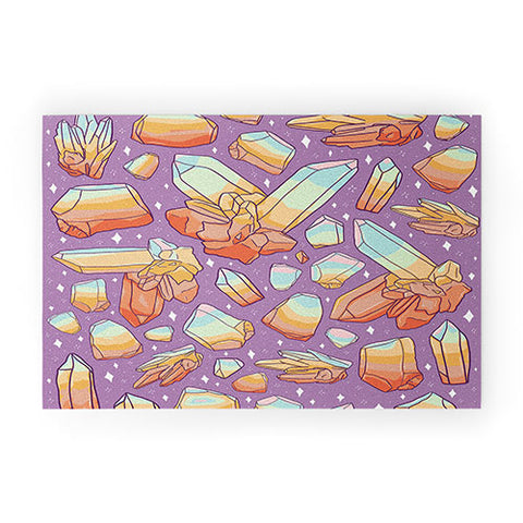 Doodle By Meg Rainbow Crystal Print Welcome Mat