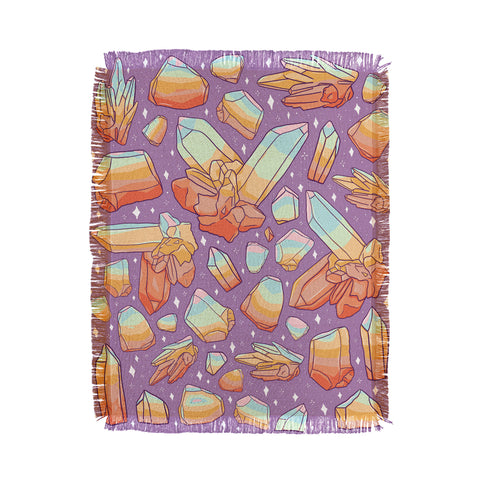 Doodle By Meg Rainbow Crystal Print Throw Blanket