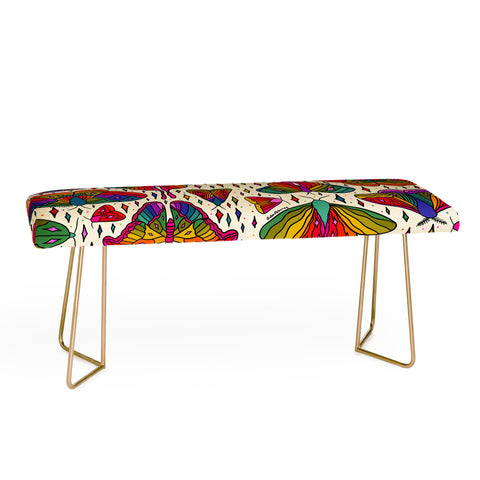 Doodle By Meg Rainbow Moth Print Bench