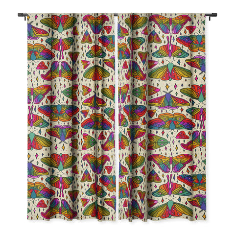 Doodle By Meg Rainbow Moth Print Blackout Non Repeat