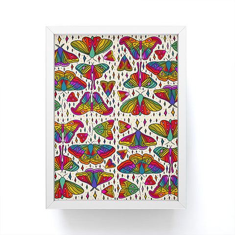 Doodle By Meg Rainbow Moth Print Framed Mini Art Print