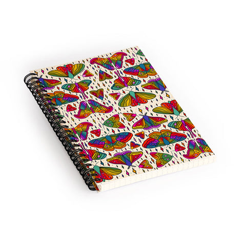 Doodle By Meg Rainbow Moth Print Spiral Notebook