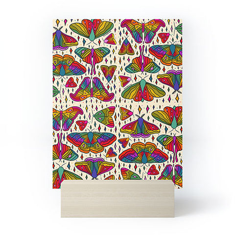 Doodle By Meg Rainbow Moth Print Mini Art Print