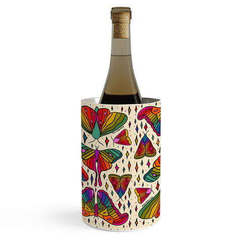 Doodle By Meg Rainbow Moth Print Wine Chiller