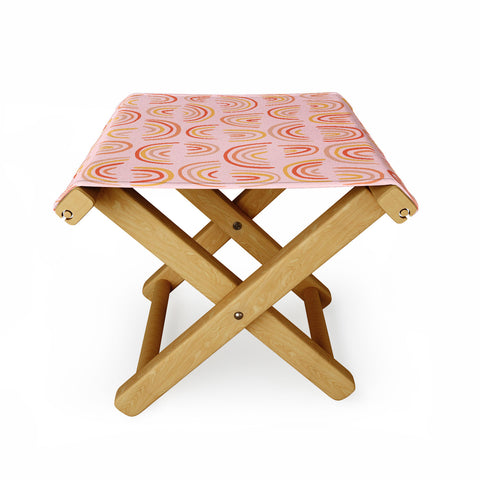 Doodle By Meg Rainbow Print Folding Stool