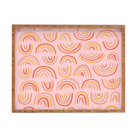 Doodle By Meg Rainbow Print Rectangular Tray