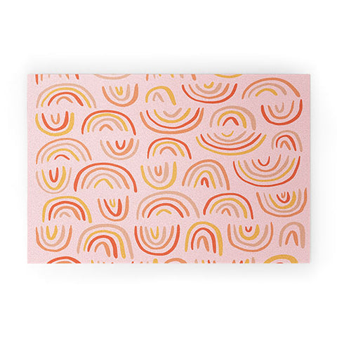Doodle By Meg Rainbow Print Welcome Mat