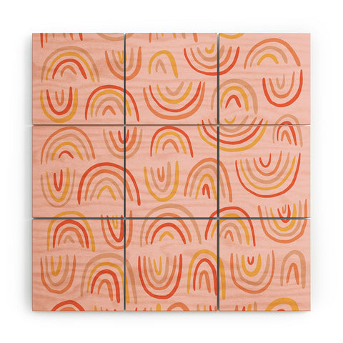 Doodle By Meg Rainbow Print Wood Wall Mural