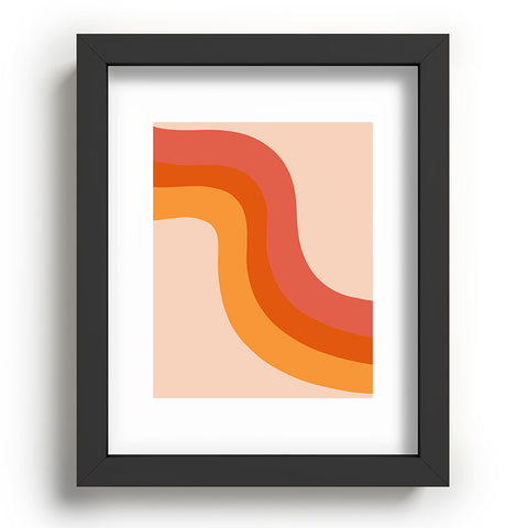 Doodle By Meg Retro Rainbow Stripes Recessed Framing Rectangle