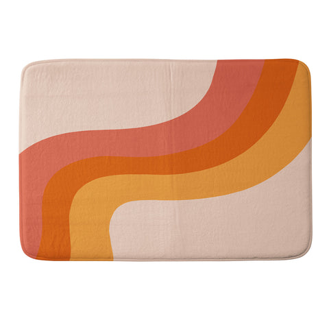 Doodle By Meg Retro Rainbow Stripes Memory Foam Bath Mat