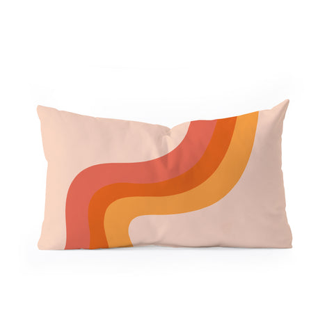 Doodle By Meg Retro Rainbow Stripes Oblong Throw Pillow