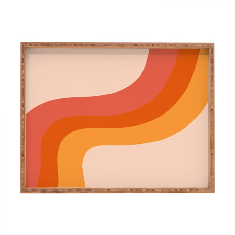 Doodle By Meg Retro Rainbow Stripes Rectangular Tray
