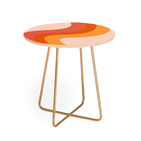 Doodle By Meg Retro Rainbow Stripes Round Side Table