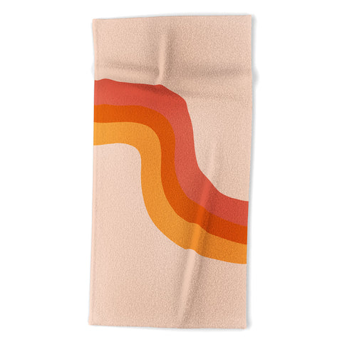 Doodle By Meg Retro Rainbow Stripes Beach Towel
