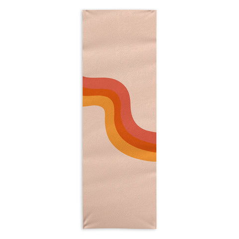 Doodle By Meg Retro Rainbow Stripes Yoga Towel