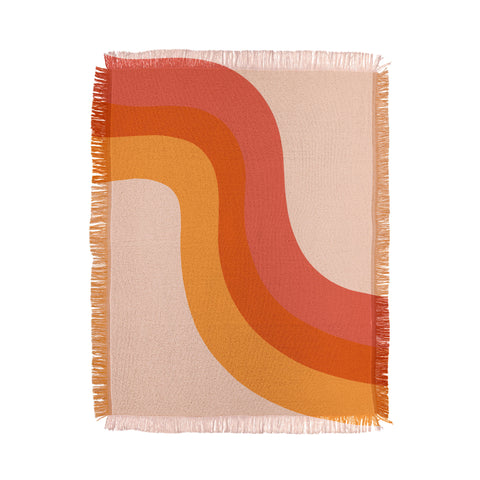 Doodle By Meg Retro Rainbow Stripes Throw Blanket