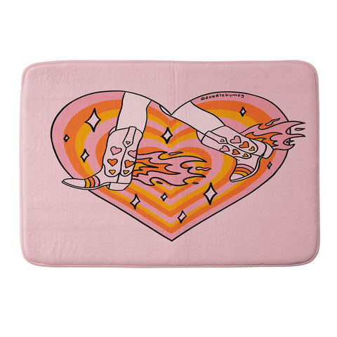 Doodle By Meg Running Cowgirl Memory Foam Bath Mat