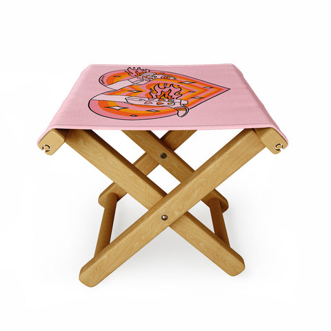 Doodle By Meg Running Cowgirl Folding Stool