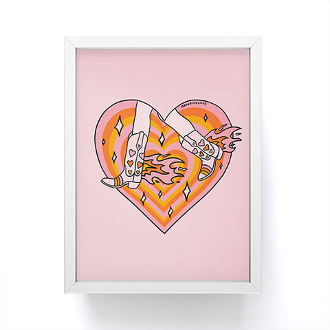 Doodle By Meg Running Cowgirl Framed Mini Art Print