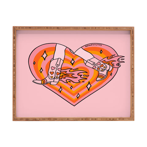 Doodle By Meg Running Cowgirl Rectangular Tray
