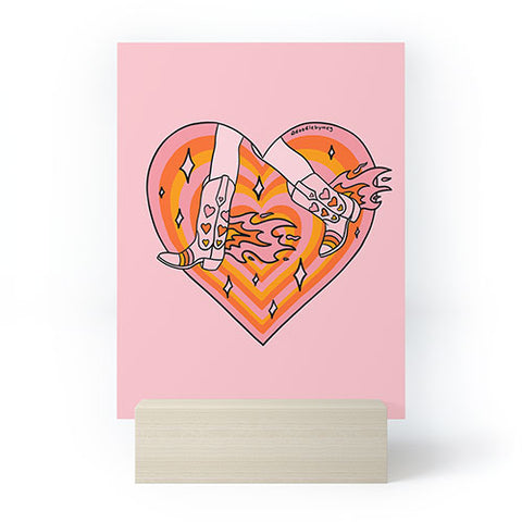 Doodle By Meg Running Cowgirl Mini Art Print