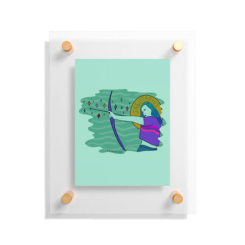Doodle By Meg Sagittarius Babe Floating Acrylic Print