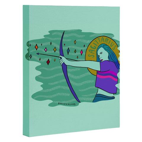 Doodle By Meg Sagittarius Babe Art Canvas