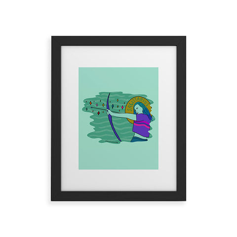 Doodle By Meg Sagittarius Babe Framed Art Print