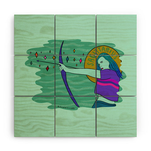 Doodle By Meg Sagittarius Babe Wood Wall Mural