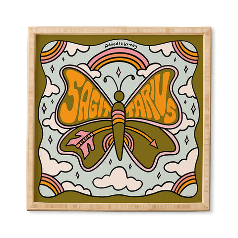 Doodle By Meg Sagittarius Butterfly Framed Wall Art