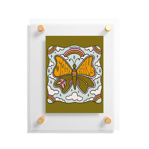 Doodle By Meg Sagittarius Butterfly Floating Acrylic Print