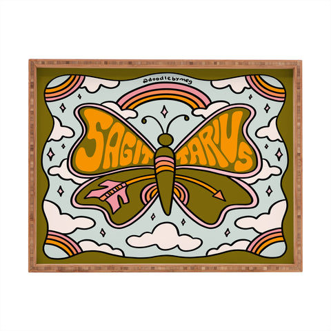 Doodle By Meg Sagittarius Butterfly Rectangular Tray