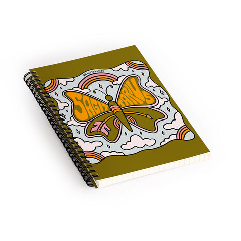 Doodle By Meg Sagittarius Butterfly Spiral Notebook
