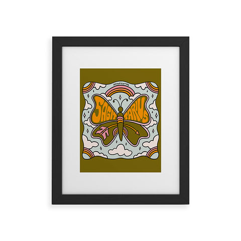 Doodle By Meg Sagittarius Butterfly Framed Art Print