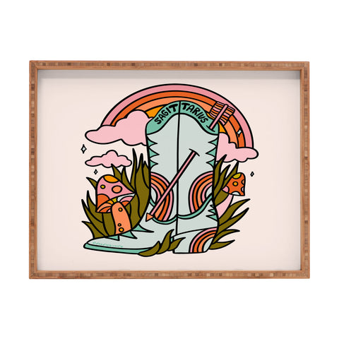 Doodle By Meg Sagittarius Cowboy Boot Rectangular Tray