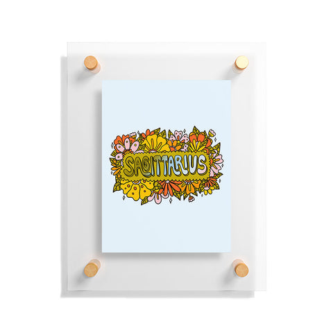 Doodle By Meg Sagittarius Flowers Floating Acrylic Print