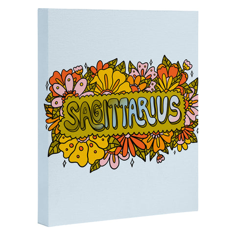 Doodle By Meg Sagittarius Flowers Art Canvas