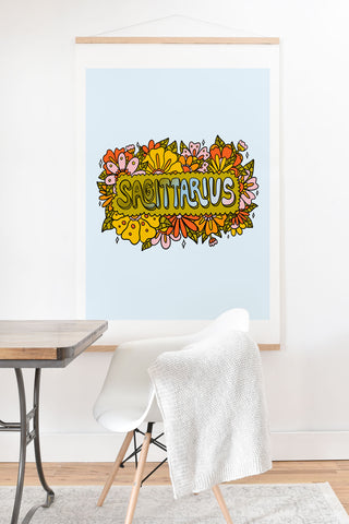 Doodle By Meg Sagittarius Flowers Art Print And Hanger
