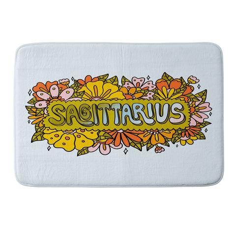 Doodle By Meg Sagittarius Flowers Memory Foam Bath Mat