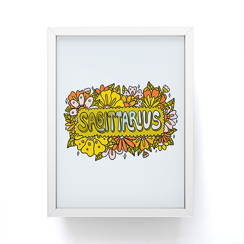 Doodle By Meg Sagittarius Flowers Framed Mini Art Print