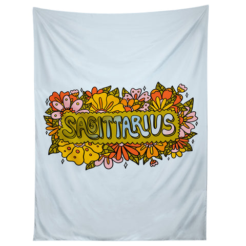 Doodle By Meg Sagittarius Flowers Tapestry