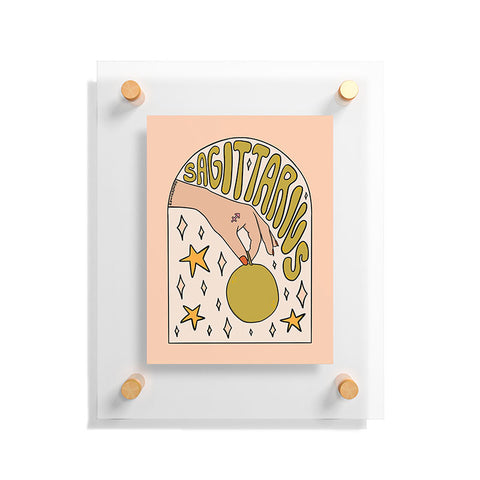 Doodle By Meg Sagittarius Guava Floating Acrylic Print