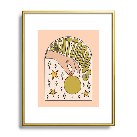 Doodle By Meg Sagittarius Guava Metal Framed Art Print