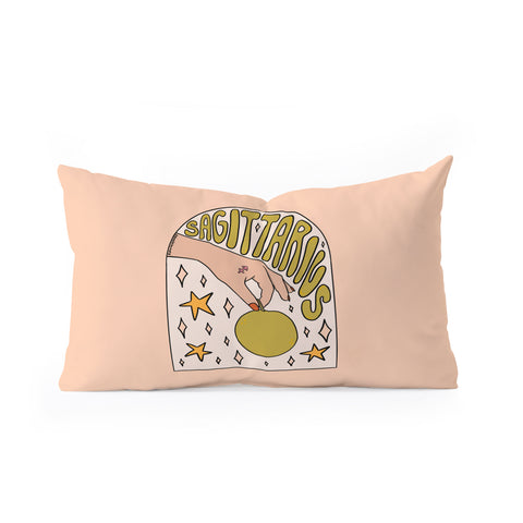 Doodle By Meg Sagittarius Guava Oblong Throw Pillow