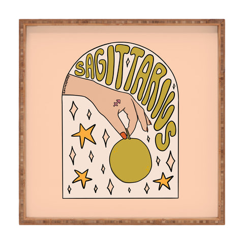 Doodle By Meg Sagittarius Guava Square Tray