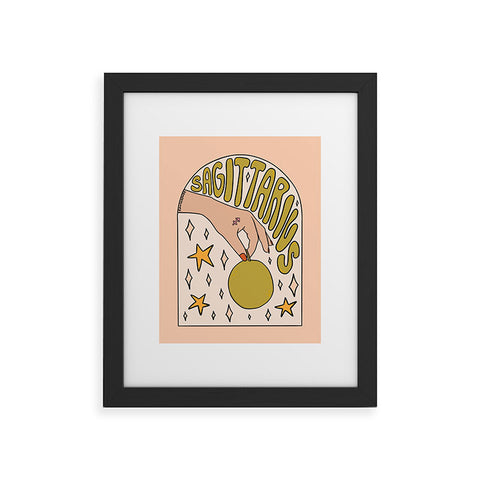 Doodle By Meg Sagittarius Guava Framed Art Print