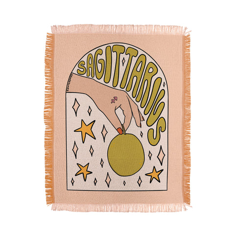 Doodle By Meg Sagittarius Guava Throw Blanket