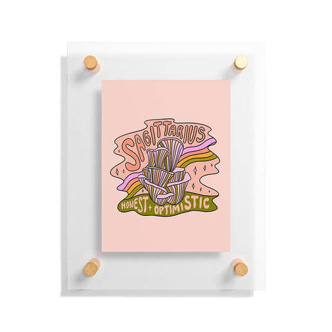Doodle By Meg Sagittarius Mushroom Floating Acrylic Print
